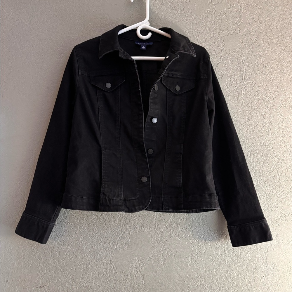 Charter Club Black Jean Jacket Timeless Style